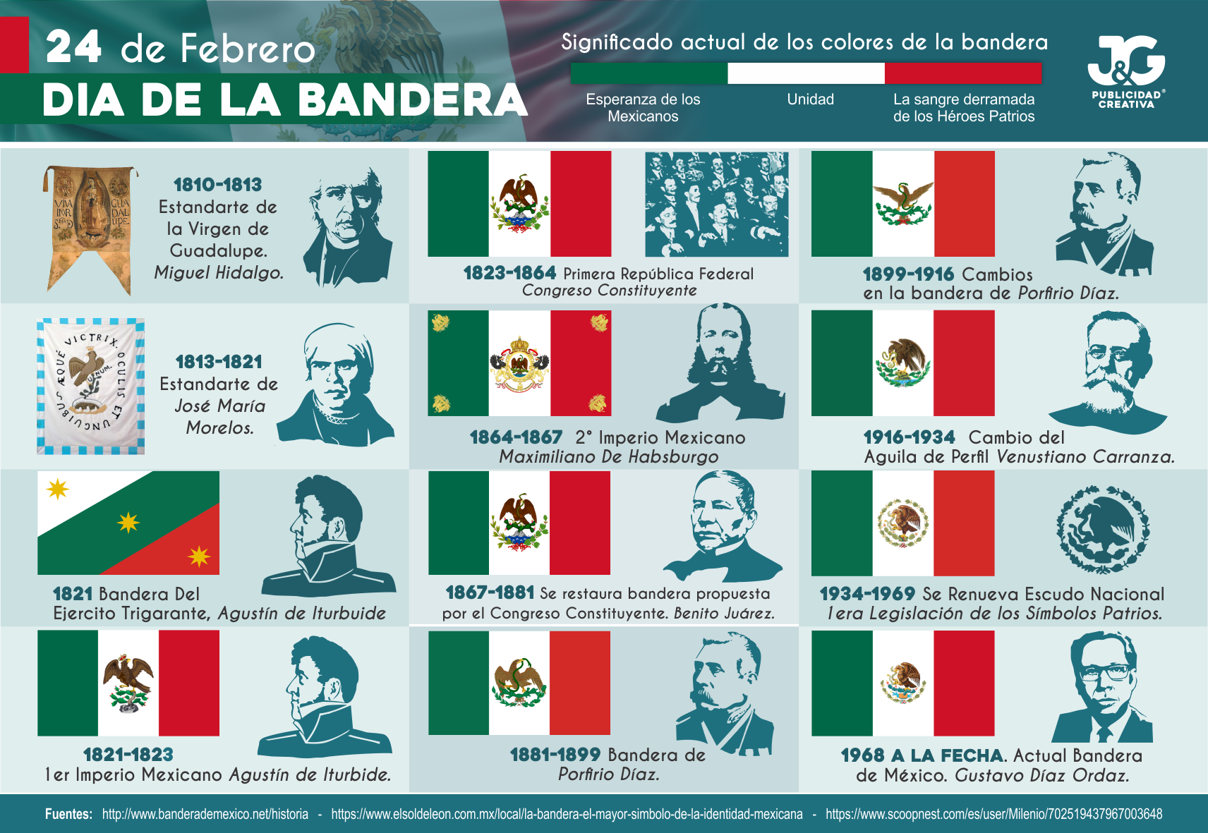 24 de Febrero Día de la Bandera Mexicana 2018